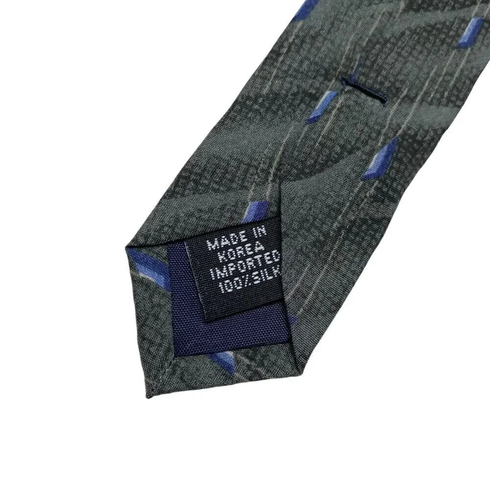 Geoffrey Beene Tie Men's Necktie Silk Green Blue Ivory Classic Office